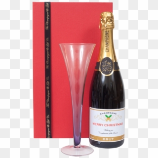 Christmas Personalised Champagne And Flute Gift - Champagne, HD Png Download