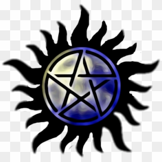 #spn #supernatural #tattoo #pentagram #antipossesion - Symbol Of Protection Supernatural, HD Png Download