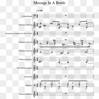 Message In A Bottle The Police - Sheet Music, HD Png Download