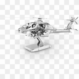 Metal Earth Ah-64 Apache 3d Laser Cut Diy Metal Model - Metal Earth Apache Helicopter, HD Png Download