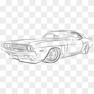 Challenger Drawing Rt - Dodge Challenger Drawing Png, Transparent Png