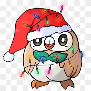Pokemon Rowlet Christmas Freetoedit - Cartoon, HD Png Download