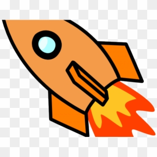 Spaceship Clipart Orange Rocket - Rocket Clip Art, HD Png Download
