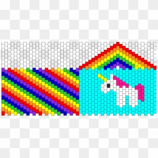 Rainbow Unicorn Wallet Bead Pattern - Patterns, HD Png Download