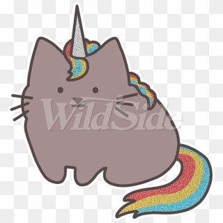 Rainbow Unicorn Cat Glitter - Illustration, HD Png Download