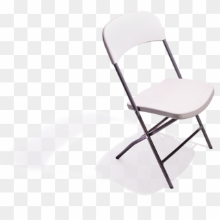 White Plastic Folding Chairs - Folding Chair, HD Png Download