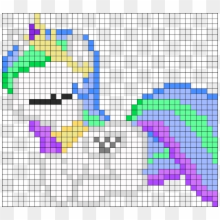 Filly Princess Celestia Perler Bead Pattern / Bead - Pixel Art Princesse Celestia, HD Png Download
