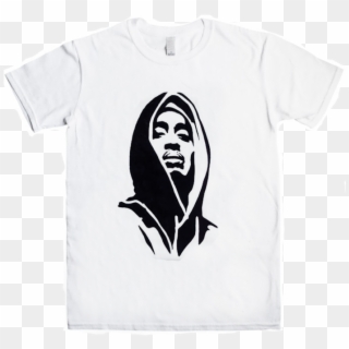 2pac T-shirt - 2pac Black And White, HD Png Download
