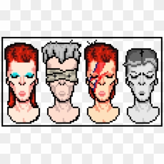 Four Of The Many Faces Of David Bowie, HD Png Download