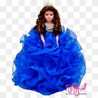 Royal Blue Quinceanera Doll, HD Png Download