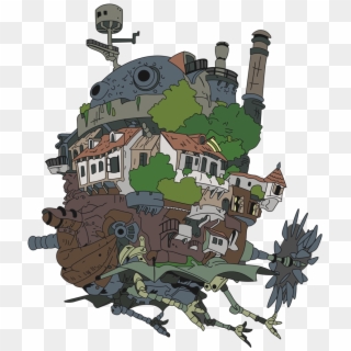 Drawn Pin Up Castle - Howl's Moving Castle Png, Transparent Png