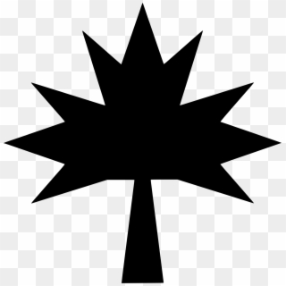 This Free Icons Png Design Of Maple Leaf Silhouette - 10 Pointed Star Black, Transparent Png