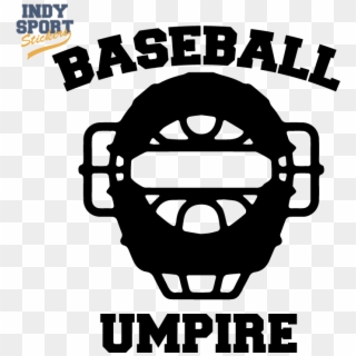 Baseball Umpire Text With Silhouette Mask - Love, HD Png Download