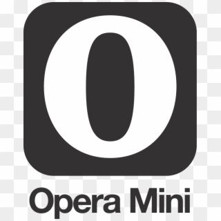 Opera Mini Logo Flat - Opera Mini Black Browser, HD Png Download