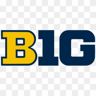 Big Ten Logo In Michigan Colors - Michigan Big Ten Logo, HD Png Download