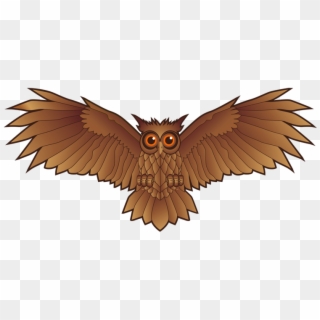 Wing Clipart Owl - Bird With Wings Spread Png, Transparent Png
