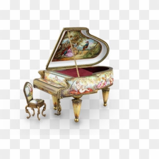 A Large Vintage Viennese Enamel And Gilt Metal Musical - Fortepiano, HD Png Download