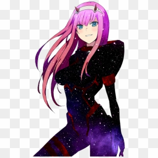 Zero Two Png - Anime Pink Hair Demon, Transparent Png