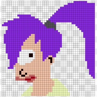 Leela Futurama Perler Bead Pattern / Bead Sprite - Taurus Pixel Art, HD Png Download