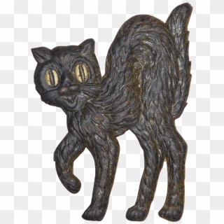 Halloween Black Cat Png - Bronze Sculpture, Transparent Png