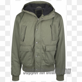 Hooded Cotton Jacket - Zipper, HD Png Download