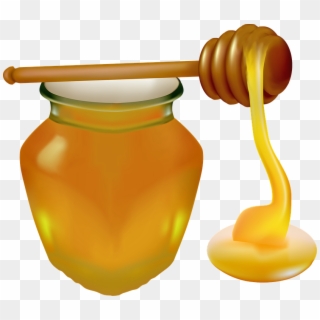 Honey Jar Honey Spoon Food Detox Sweet Glass, HD Png Download