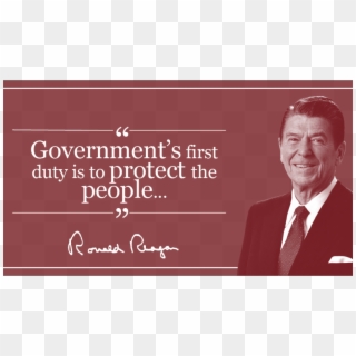 Government's First Duty Is To Protect The People Ronald - Businessperson, HD Png Download