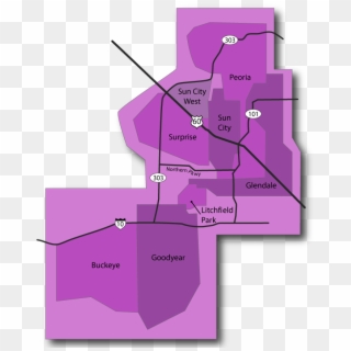 Phoenix Retirement Community Maps - West Valley Phoenix Arizona, HD Png Download