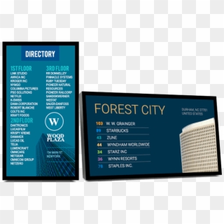 Digital Office Building Directory Signs 108629 - Building Directory Digital Signage, HD Png Download
