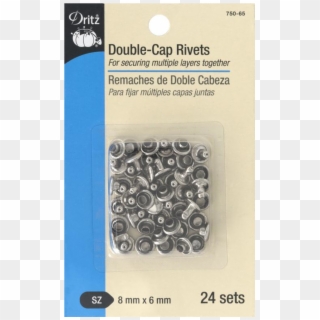 Double-cap Rivets Nickel - Dritz, HD Png Download