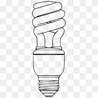 Cfl Light Bulb Clip Art - Fluorescent Light Bulb Clipart, HD Png Download