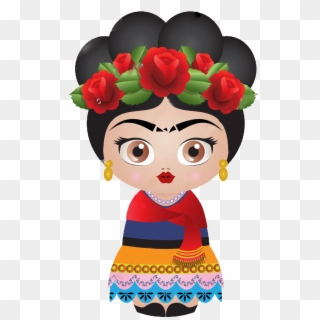 Enchiladas Rojas - Cartoon Cute Frida Kahlo, HD Png Download