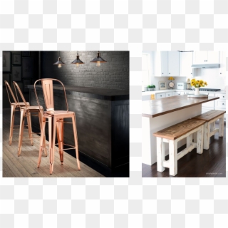 Rose Gold And Country Kitchen Counter Stools - Country Kitchen Bar Stool, HD Png Download