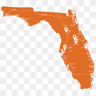 Our Locations - Florida State Map Logo, HD Png Download