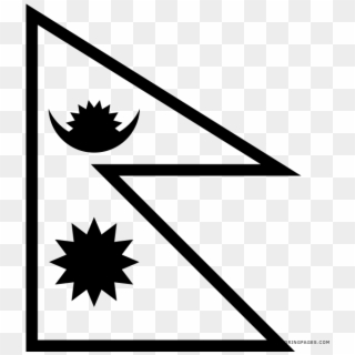 Nepal Coloring Pages Page Ultra As Well 19 - Outline Flag Of Nepal, HD Png Download