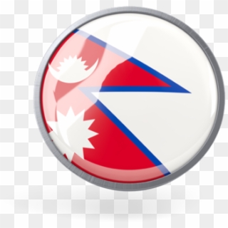 Illustration Of Flag Of Nepal - Nepal Flag Circle Png, Transparent Png