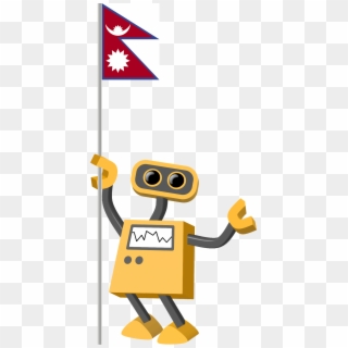 Flag Bot, Nepal - Israel Robot, HD Png Download