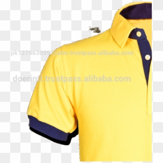 Logo Polo T Shirt Yellow Polyester Fitness Polyester - Polo Shirt, HD Png Download