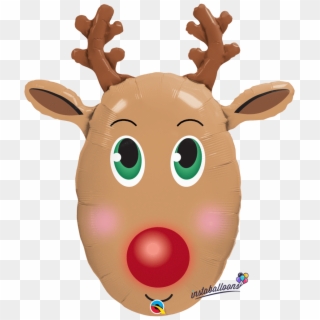 Red Nosed Reindeer Jumbo 36 - Rudolph The Red Nosed Reindeer Face, HD Png Download