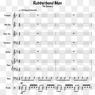 Rubberband Man Sheet Music For Piano, Trumpet, Alto - Top Of My Head Roy Hargrove Lead Sheet, HD Png Download