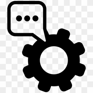 Text Settings Symbol Of A Cogwheel With A Speech Bubble - Sms Setting Icon Png, Transparent Png