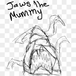 Jaws The Mummy - Sketch, HD Png Download