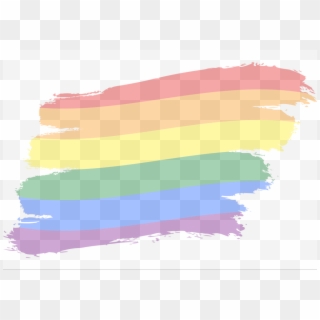 Brushstroke Rainbow Flag Lgbt Movement Vector - Brush Stroke Rainbow Flag, HD Png Download