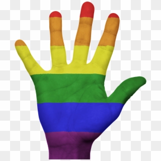 Hand Flag Rainbow Gay Homosexual 634620 - Mano Con Bandera Gay, HD Png Download