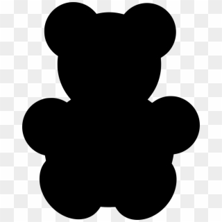 Download Png - Cute Teddy Bear Silhouette, Transparent Png