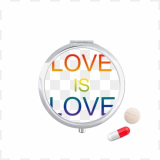 Lgbt Rainbow Flag Love Is Love Travel Pocket Pill Case - Pharmaceutical Drug, HD Png Download