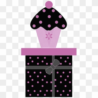 This Free Icons Png Design Of Cupcake On Gift Box, Transparent Png