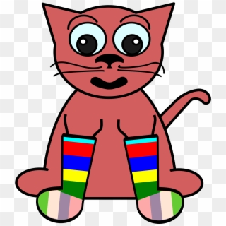 This Free Icons Png Design Of Cartoon Cat In Rainbow, Transparent Png