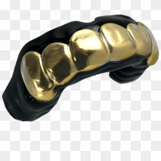 Gold Grillz Black Mouthguard - Grillz Mouth Guard, HD Png Download
