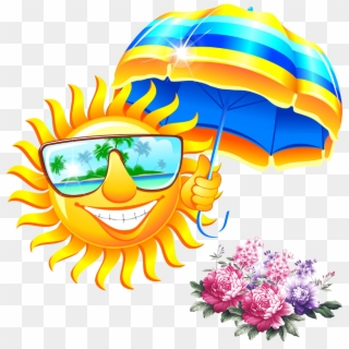Summer Sun Umbrella Sunglasses Fight Download Hd Png - Sunny Smiley, Transparent Png
